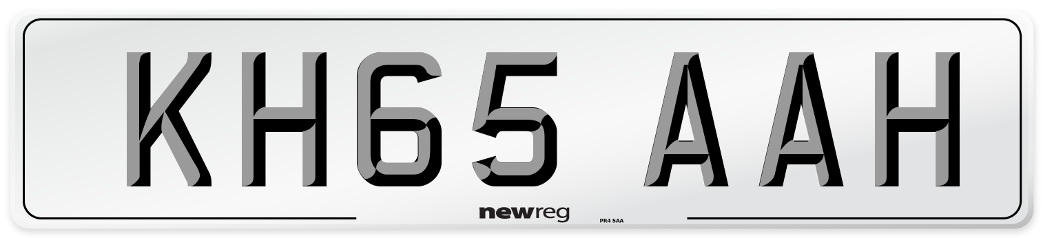 KH65 AAH Number Plate from New Reg